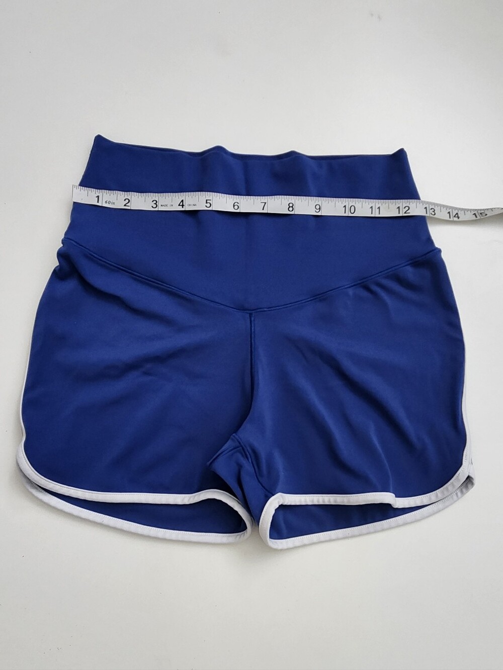 OFFLINE by Aerie Real Me Hi-Rise Shortie Blue Athletic Shorts Size L